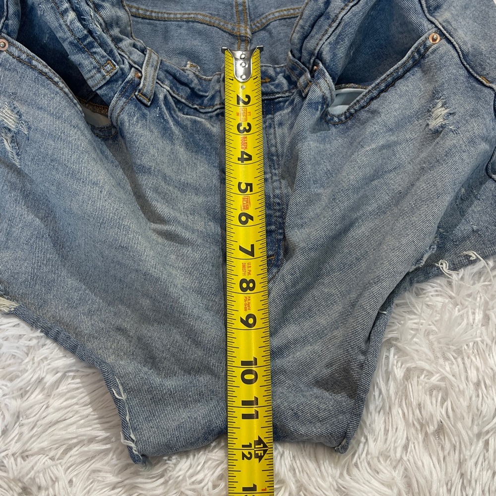 Wild Fable Light Blue Jean Shorts WOMENS SIZE 10. Super high rise cut off shorts - Picture 3 of 8